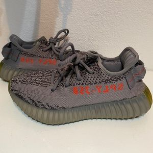 Gray zebra print yeezys